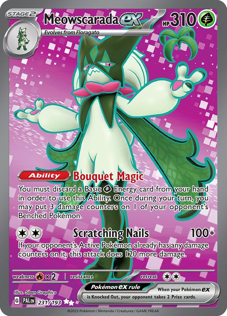 Paldea Evolved Meowscarada EX #231/193